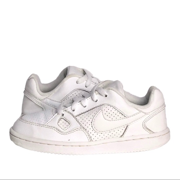 Nike Son Of Force White On White Leather Low Top Sneakers - Picture 4 of 10